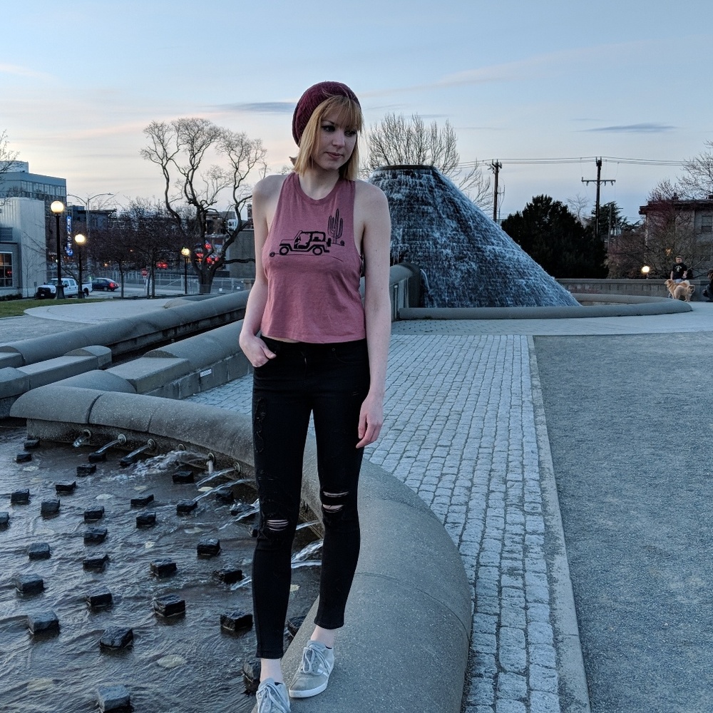 Bella and Canvas Printed Cropped Tank